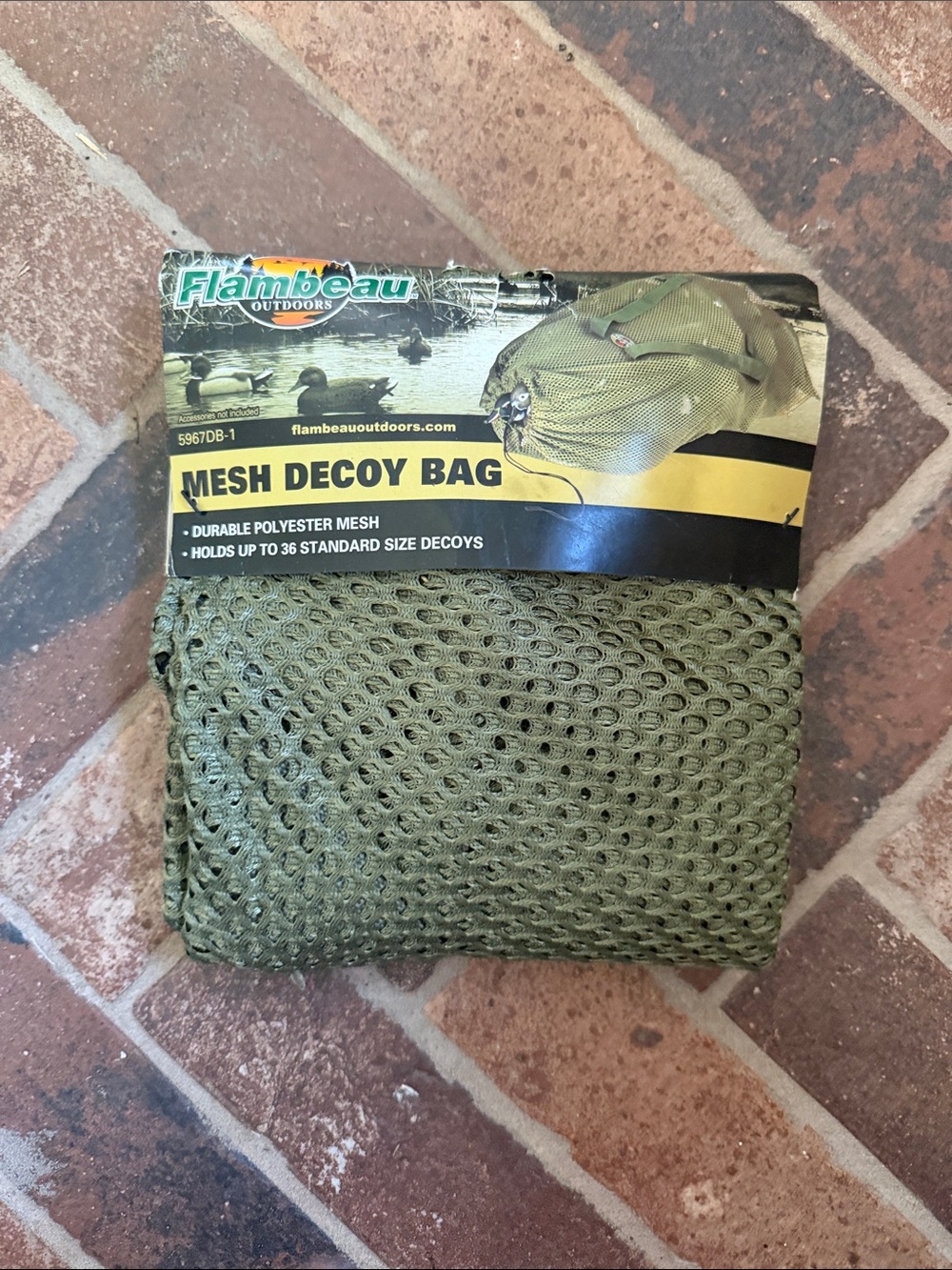 Flambeau Olive Green Mesh Decoy Bag - Durable Hunting Duffel Accessory